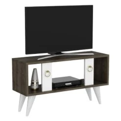 Meuble TV Norsjö Effet Noyer / Blanc