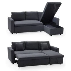 MILFORD - Canapé D'angle Convertible 3 -VIDAXL || Leitmotiv || Emma Soldes Magasin 5158d08713594b6583b2f0ef4d17a269