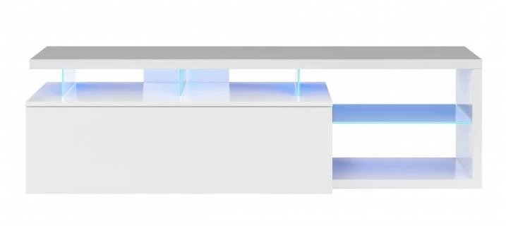 Meuble TV LED 1 Porte Et 4 Niches 3 Meuble TV LED 1 Porte Et 4 Niches