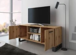 Meuble TV140 2portes LOFT Chêne Rustique -VIDAXL || Leitmotiv || Emma Soldes Magasin 547136f49db24700aaf5e6d8f5da788f
