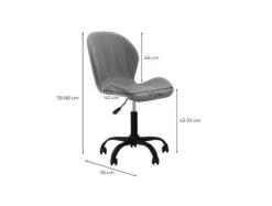 Fauteuil De Bureau BILLY (pieds Noirs) -VIDAXL || Leitmotiv || Emma Soldes Magasin 5c18467a57ca452b8d64148dc1def9c4