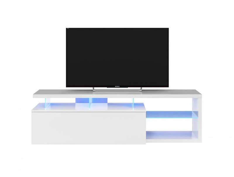 Meuble TV LED 1 Porte Et 4 Niches 6 Meuble TV LED 1 Porte Et 4 Niches – Image 4