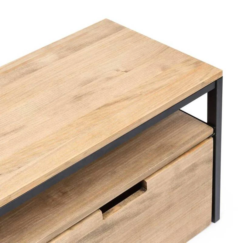 Meuble TV ECO Three 40x120x45 Cm Noir 7 Meuble TV ECO Three 40x120x45 Cm Noir – Image 5