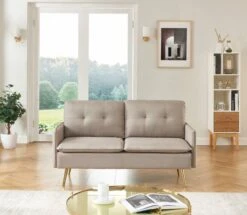 Canapé Droit ADAM Fixe Tissu Noir -VIDAXL || Leitmotiv || Emma Soldes Magasin 60cf912445734ee0a066a34aa37452e9