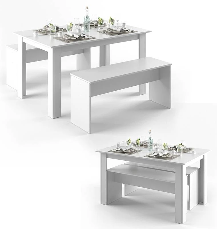 Salle à Manger Sentio Blance 7 Salle à Manger Sentio Blance – Image 5