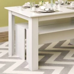 Salle à Manger Sentio Blance 11 Salle à Manger Sentio Blance -VIDAXL || Leitmotiv || Emma Soldes Magasin 683783c45b064d2e8c49496b406e79ca