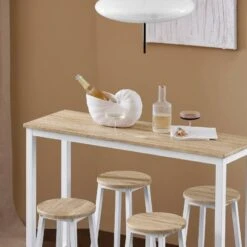 Table + 4 X Tabourets De Bar OGT22-SCH -VIDAXL || Leitmotiv || Emma Soldes Magasin 68a262a417174465a86f6eaadac8da91
