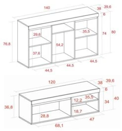Set NATURAL Buffet-M.Tv120cm Chêne/Noir -VIDAXL || Leitmotiv || Emma Soldes Magasin 68bc1c29029440e0af1408372d1b8d03.cropped 86 24 653 704.processed