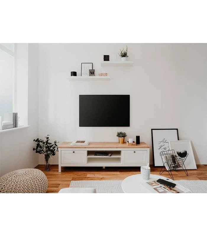 Meuble TV 2 Tiroirs L160 Cm Bergen 4 Meuble TV 2 Tiroirs L160 Cm Bergen – Image 2