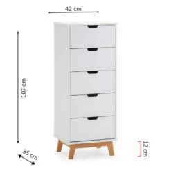 Chifonnier Miranda 5 Tiroirs -VIDAXL || Leitmotiv || Emma Soldes Magasin 6a6b8457a8734b6381a486ee817d02c1