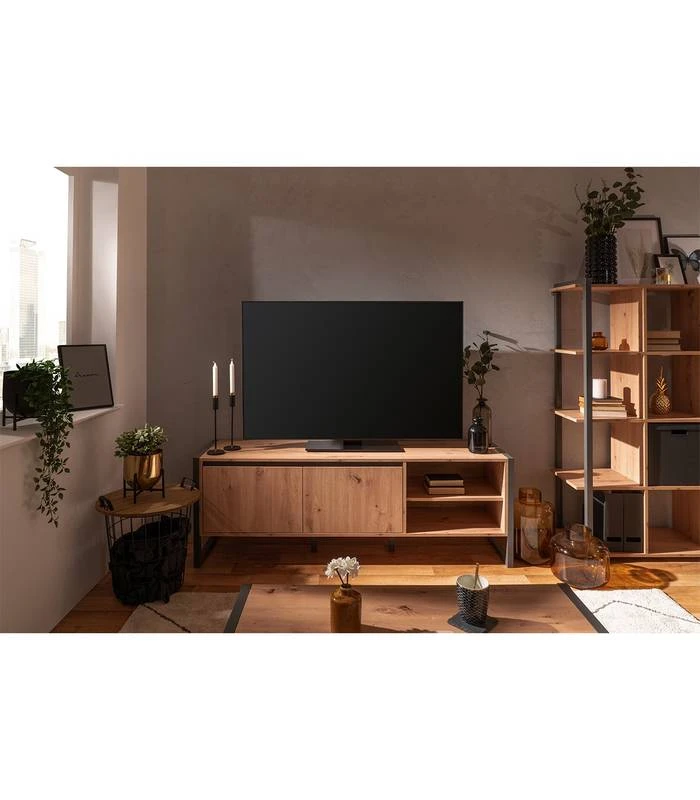 Meuble TV 2 Portes Et 2 Niches Denver 4 Meuble TV 2 Portes Et 2 Niches Denver – Image 2