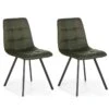 Set De 2 Chaises Mila Tapissées Vert -VIDAXL || Leitmotiv || Emma Soldes Magasin 6d7b2681a97a47d6a800c1f507fab369