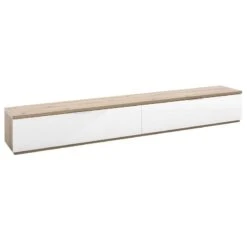 Meuble TV Chêne Et Blanc Laqué VERONICA