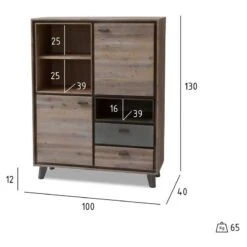 Buffet Haut Malaga Marron -VIDAXL || Leitmotiv || Emma Soldes Magasin 754455b2d76f483a920d38a600045a91