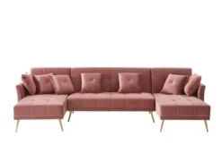 Canapé Panoramique Convertible AROMA -VIDAXL || Leitmotiv || Emma Soldes Magasin 76d7b5b47b824baaad405337c55a1613