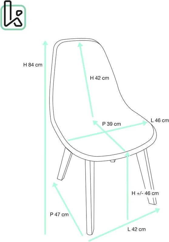 Chaise Scandinave NAO (lot De 4) 7 Chaise Scandinave NAO (lot De 4) – Image 5
