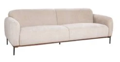 Canapé 3 Places En Tissu Beige