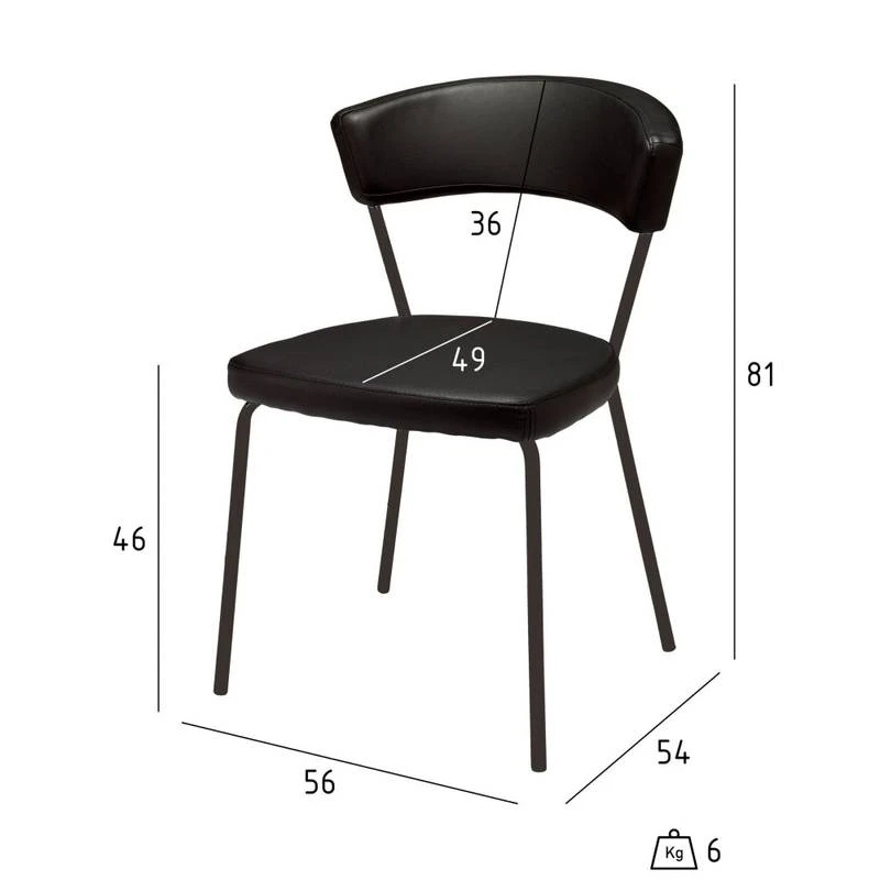 Chaises Capitonnées Preben Noir Lot De 4 10 Chaises Capitonnées Preben Noir Lot De 4 – Image 8