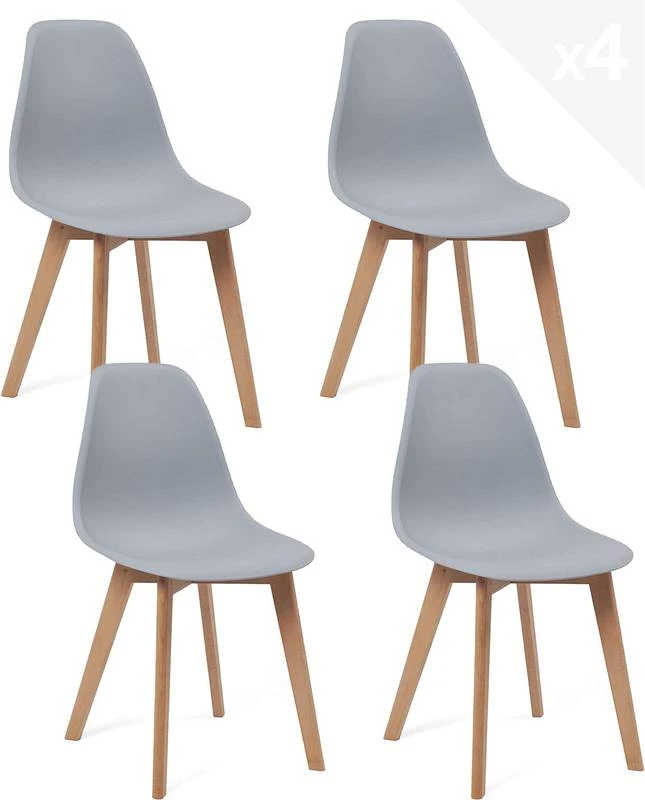 Chaise Scandinave NAO (lot De 4) 3 Chaise Scandinave NAO (lot De 4)
