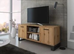 Meuble TV140 2portes LOFT Chêne Rustique -VIDAXL || Leitmotiv || Emma Soldes Magasin 7eefe81727a241209c788766ad5bbbd9