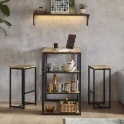 1 Table Et 2 Tabourets De Bar OGT43-HG -VIDAXL || Leitmotiv || Emma Soldes Magasin 81519604fdbb4cf2ade13ffd8f3eaf58