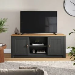 Meuble TV BOLTON -VIDAXL || Leitmotiv || Emma Soldes Magasin 84923e6fb44b4e0d843950e02d180290
