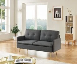 Canapé Droit ADAM Fixe Tissu Noir -VIDAXL || Leitmotiv || Emma Soldes Magasin 855b54e396f24dd1b521687dd8c84eff