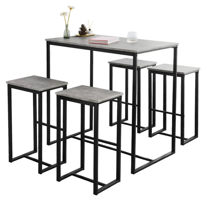 Table + 4 X Tabourets De Bar OGT15-N 15 Table + 4 X Tabourets De Bar OGT15-N – Image 13