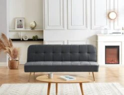 Canapé Droit Convertible AROMA -VIDAXL || Leitmotiv || Emma Soldes Magasin 87458fd8b1404d4dbe8f511fc7e4679a