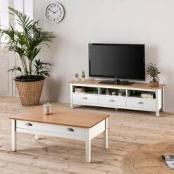 Meuble TV Bora 3 Tiroirs -VIDAXL || Leitmotiv || Emma Soldes Magasin 87b6e4b44e994a7bb2bd84641e2673e0
