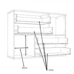 Commode 2 Portes 4 Tiroirs - DEST -VIDAXL || Leitmotiv || Emma Soldes Magasin 890238be46e34e5dbd2b72e0ca128d4e