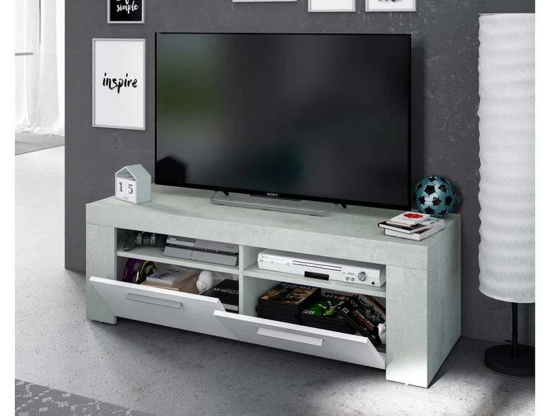 Meuble TV Avec 2 Portes Et 2 Niches 11 Meuble TV Avec 2 Portes Et 2 Niches – Image 9
