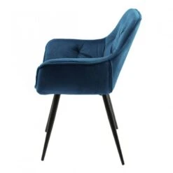 Lot 2 Chaises Velours Pieds Gris - STERN -VIDAXL || Leitmotiv || Emma Soldes Magasin 8c8d19436a554a47b816077cc7453d27