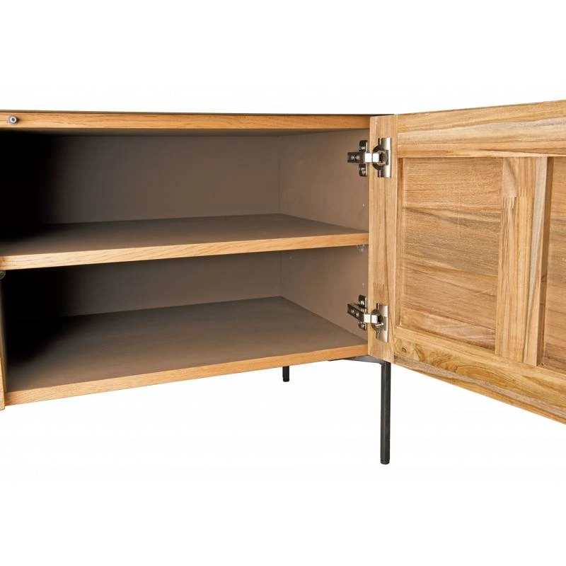 Meuble TV Portes Tiroir En Teck 9 Meuble TV Portes Tiroir En Teck – Image 7