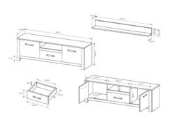 Meuble De Télévision SAND RTV165 -VIDAXL || Leitmotiv || Emma Soldes Magasin 8f2ba2439c544d99a3edfa3e28187500