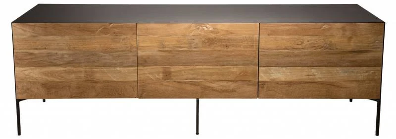 Meuble TV Portes Tiroir En Teck 5 Meuble TV Portes Tiroir En Teck – Image 3