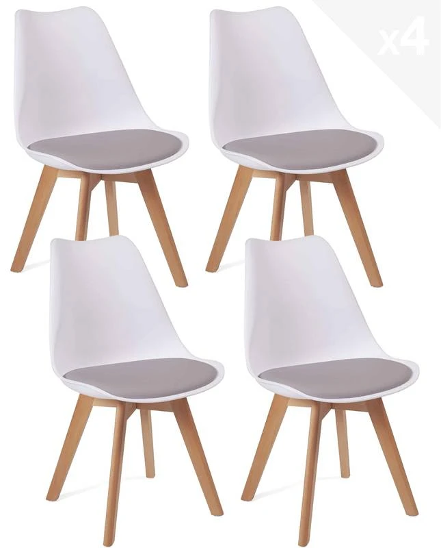 Chaises Scandinaves Avec Coussin LAO 14 Chaises Scandinaves Avec Coussin LAO – Image 12