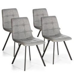 Set De 4 Chaises Mila Tapissées Vert -VIDAXL || Leitmotiv || Emma Soldes Magasin 919055a281b744fdad8fb55e7877c3a7
