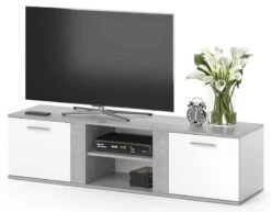 Buffet Bas Novelli Béton/blanc