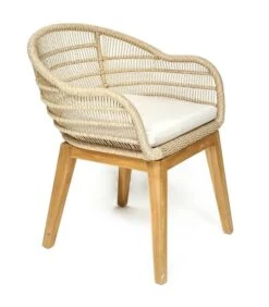 Maelie - Chaise En Teck Massif Et Corde