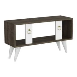 Meuble TV Norsjö Effet Noyer / Blanc -VIDAXL || Leitmotiv || Emma Soldes Magasin 97d76602e8ab443eb0a84d20c178a9ff