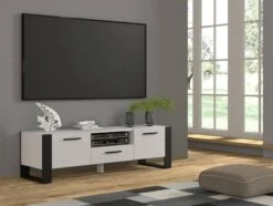 Meuble TV NUKA 160x43x48 -VIDAXL || Leitmotiv || Emma Soldes Magasin 998f1dda94bd4f83a368688356c8ae86