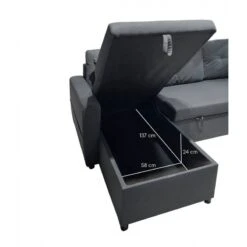 Canapé Angle Droit Convertible 3 Places 10 Canapé Angle Droit Convertible 3 Places -VIDAXL || Leitmotiv || Emma Soldes Magasin 9c0cdf9f7d3c45b6a44b090345402bea