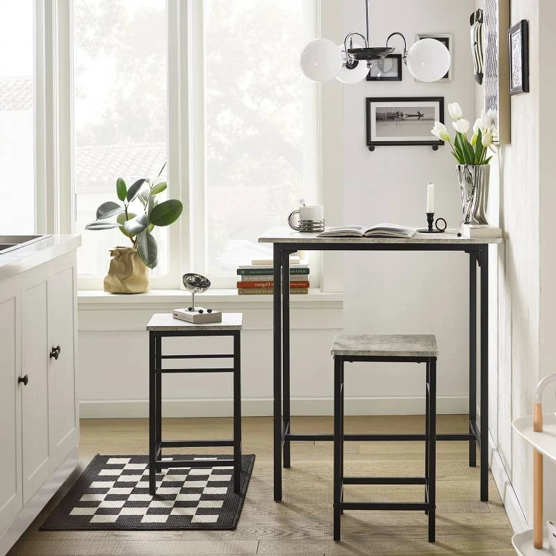 Table + 2 X Tabourets De Bar OGT10-HG 6 Table + 2 X Tabourets De Bar OGT10-HG – Image 4