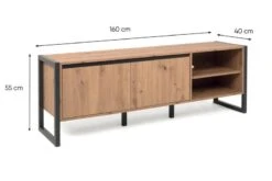 Meuble TV 2 Portes Et 2 Niches Denver 26 Meuble TV 2 Portes Et 2 Niches Denver -VIDAXL || Leitmotiv || Emma Soldes Magasin a091aa63cf1a4096b4cf0999d9294a2a