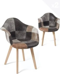Fauteuil Patchwork NEDA (lot De 2) -VIDAXL || Leitmotiv || Emma Soldes Magasin a3d6279e16374188aac647bcd393bf8c