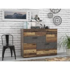 Commode 2 Portes 4 Tiroirs - DEST -VIDAXL || Leitmotiv || Emma Soldes Magasin a7aad9f61619430c9de1eda698a9ece7