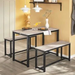 Table à Manger + 2 X Bancs OGT25-N -VIDAXL || Leitmotiv || Emma Soldes Magasin ae260189089f4b6e91c80a3668ce5712