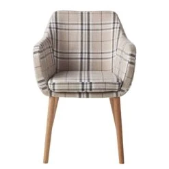 Chaise à Accoudoirs Leedy III -VIDAXL || Leitmotiv || Emma Soldes Magasin armlehnenstuhl leedy iii webstoff eiche massiv 4406716