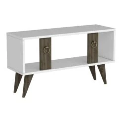 Meuble TV Norsjö Effet Noyer / Blanc -VIDAXL || Leitmotiv || Emma Soldes Magasin b8fa5ac474bb4ef8ad179f29fccfeffd